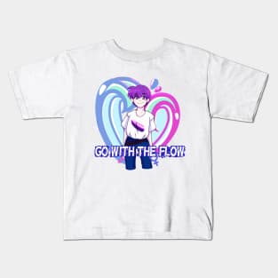 LGBT genderfluid non binary anime character Kids T-Shirt